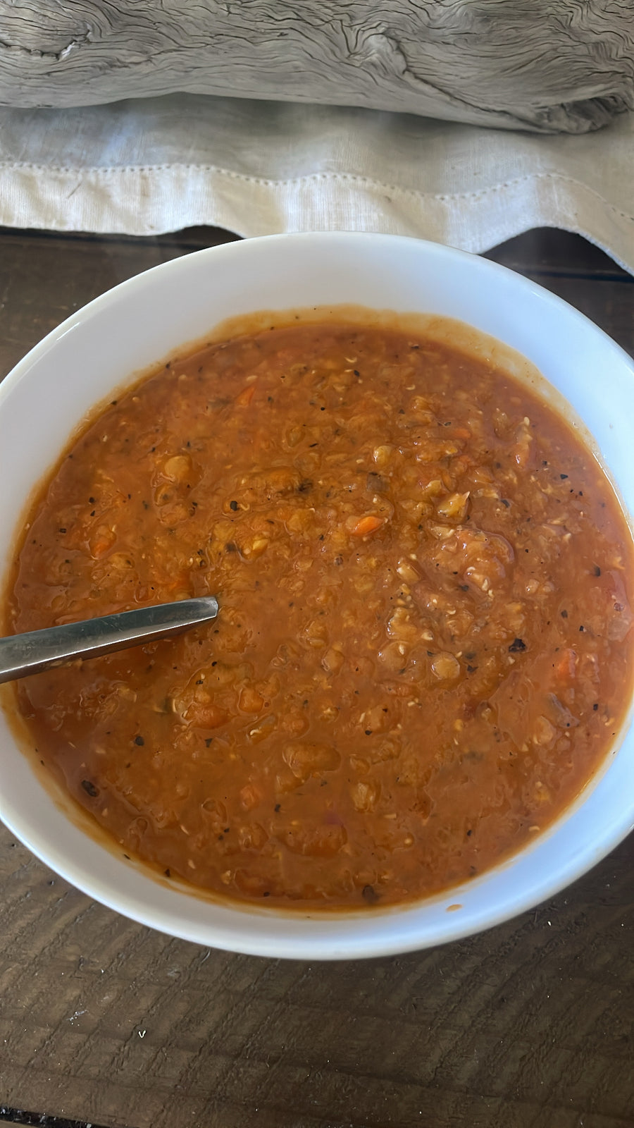 Roasted Tomato Red Lentil Soup